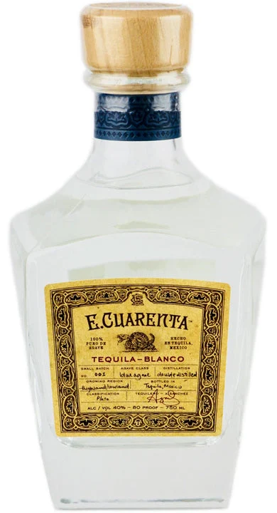 E Cuarenta Blanco Tequila
