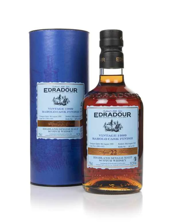 Edradour 22 años 1999 (barrica 830 y 832) - Whisky escocés Barolo Cask Finish | 700ML