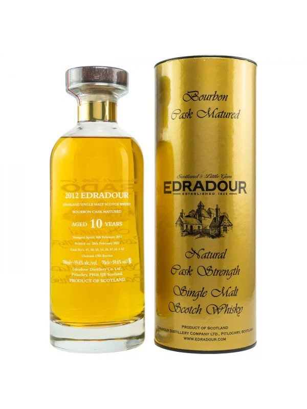 Edradour 10 Year Old (D.2012, B.2022) Ibisco Decanter Scotch Whisky | 700ML - Whiskey