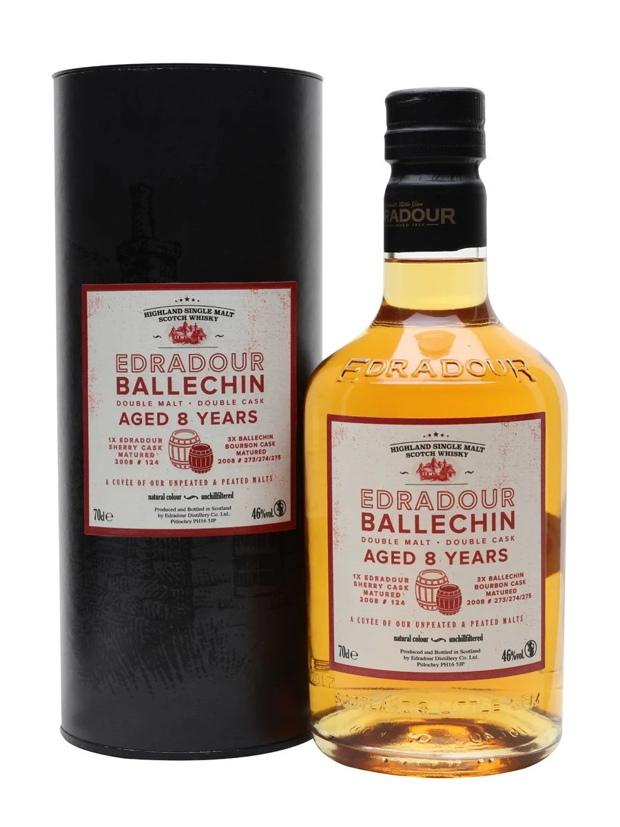 Edradour Ballechin Double Malt 8 Year Old Highland Single Malt Scotch Whisky | 700ML - Whiskey