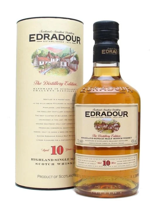 Edradour 10 Year Old Highland Single Malt Scotch Whisky - Whiskey