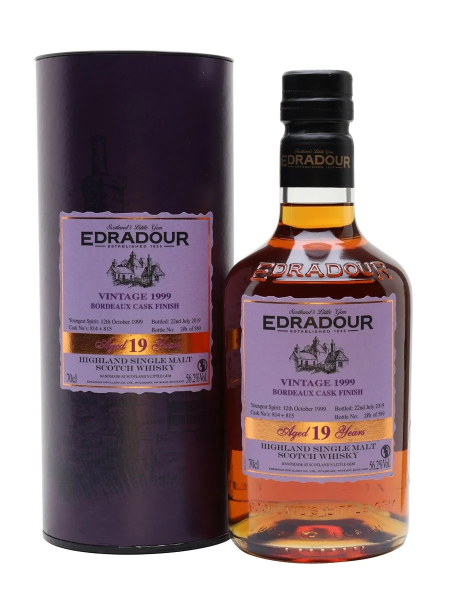 Edradour 1999 19 Year Old Bordeaux Finish Highland Single Malt Scotch Whisky | 700ML - Whiskey