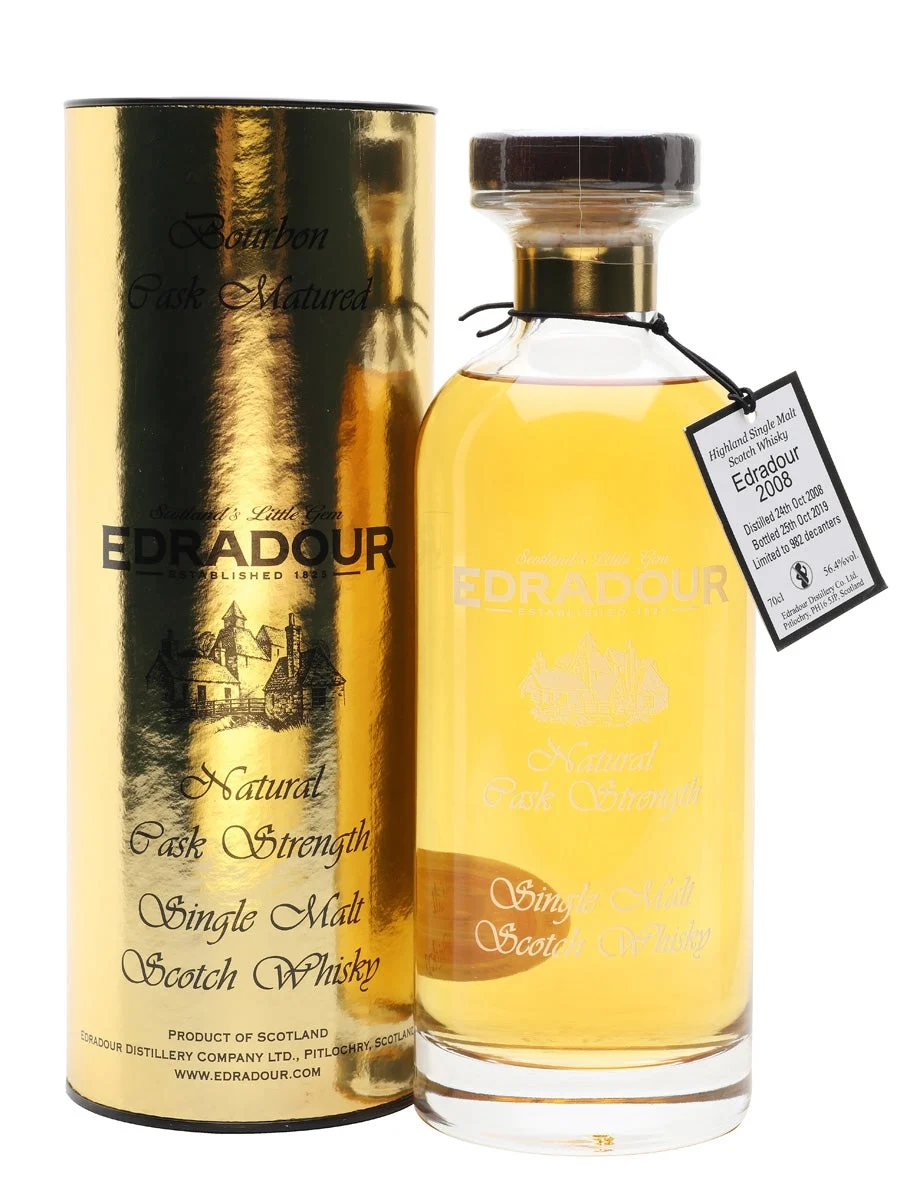 Edradour 2008 11 Year Old Bourbon Cask Highland Single Malt Scotch Whisky | 700ML - Whiskey