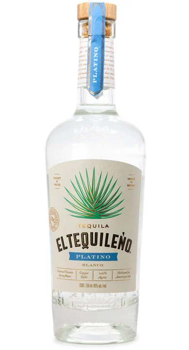El Tequileño Platino (Blanco) Round Bottle Tequila