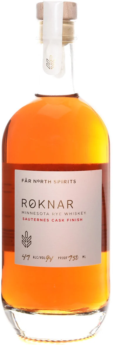 Far North Spirits Roknar Sauternes Cask Finish Whisky de centeno de Minnesota - Whiskey