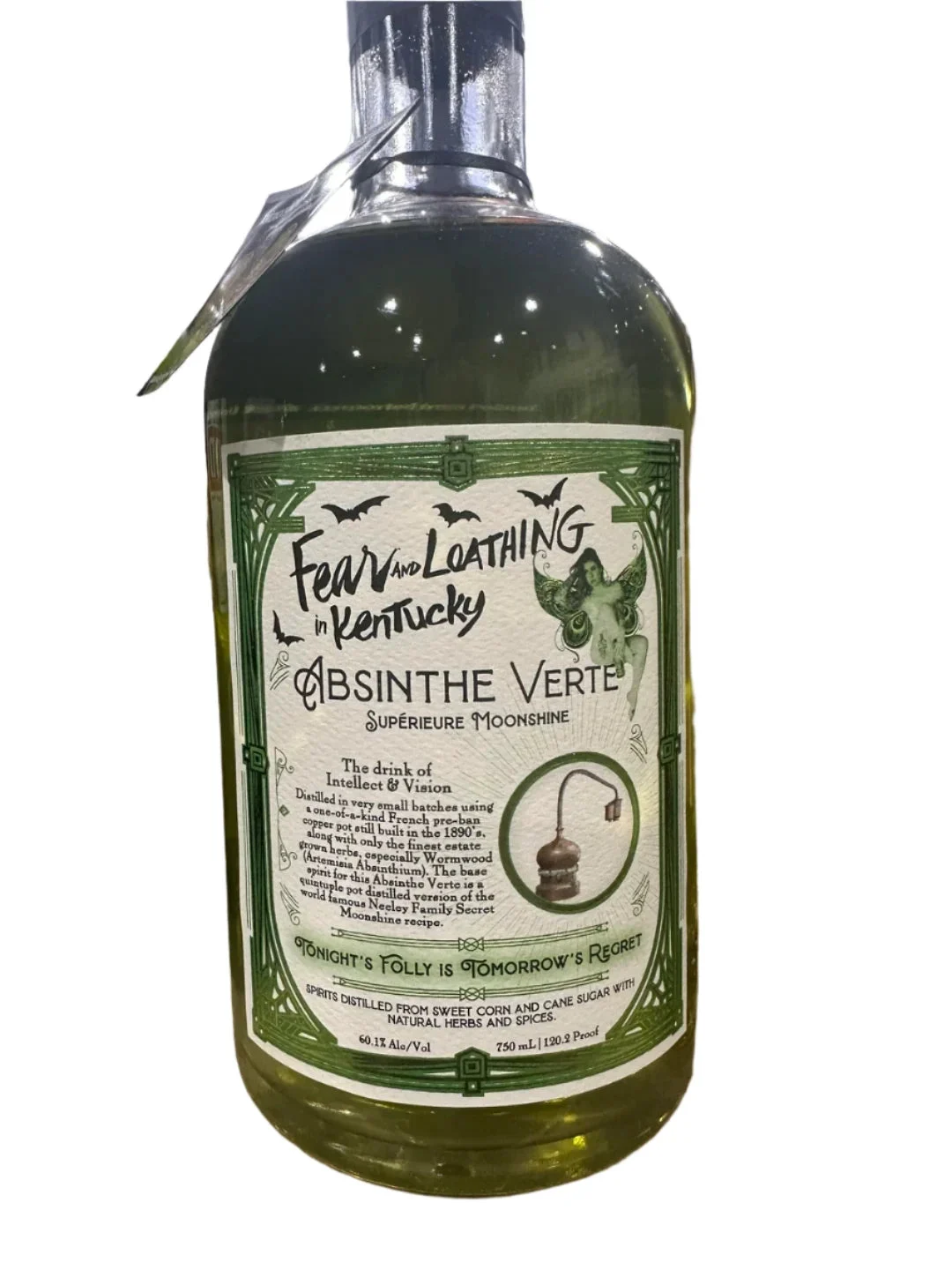 Miedo y asco en Kentucky Absinthe Verte Moonshine - Luz de la luna