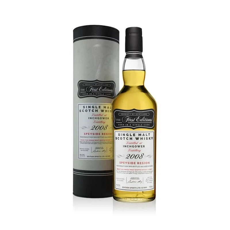 Inchgower 2008 First Editions 8 Year Old (Bottled 2017) Single Malt Scotch Whisky - Whiskey
