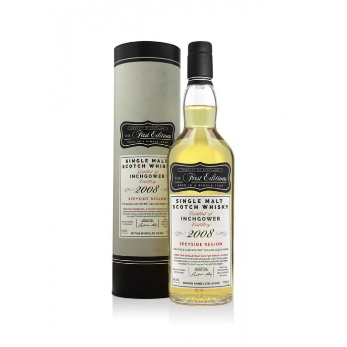 Inchgower 2008 First Editions 8 Year Old (Bottled 2016) Single Malt Scotch Whisky - Whiskey