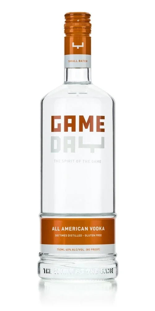GameDay Vodka de naranja y blanco
