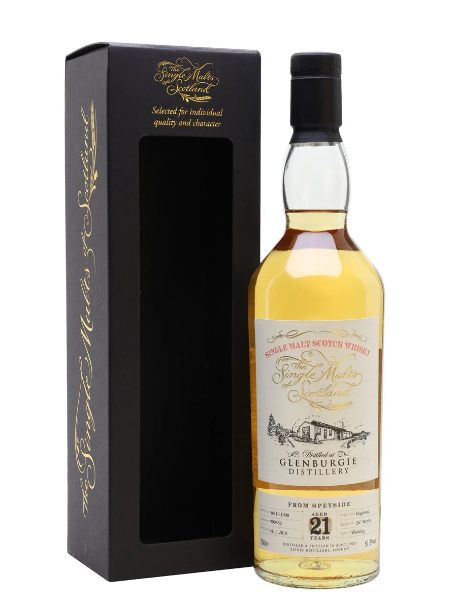 Glenburgie 1998 21 Year Old Single Malts of Scotland Speyside Single Malt Scotch Whisky | 700ML - Whiskey
