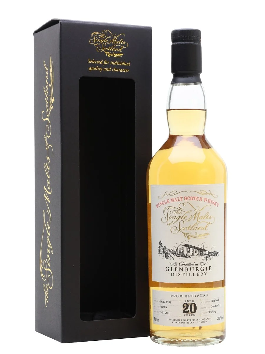 Glenburgie 1998 20 Year Old Single Malts of Scotland Speyside Single Malt Scotch Whisky | 700ML - Whiskey