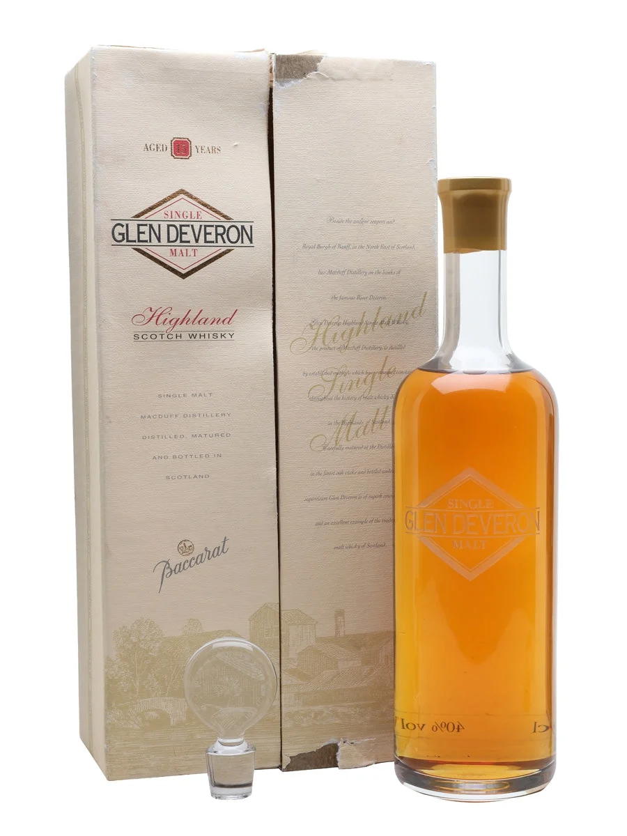 Glen Deveron 15 Year OldBaccarat Crystal Highland Single Malt Scotch Whisky | 700ML - Whiskey