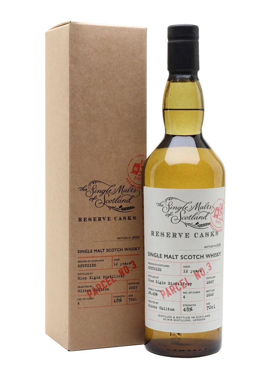 Glen Elgin 12 Years Old Reserve Cask - Parcel No.3 Speyside Single Malt Scotch Whisky | 700ML