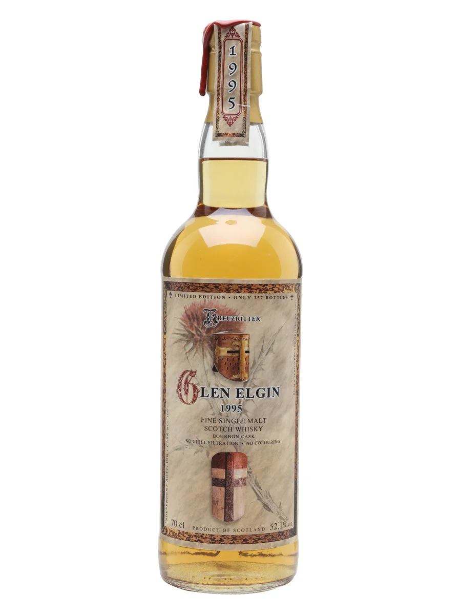 Glen Elgin 1995 22 Year Old Kreuzritter Speyside Single Malt Scotch Whisky | 700ML - Whiskey