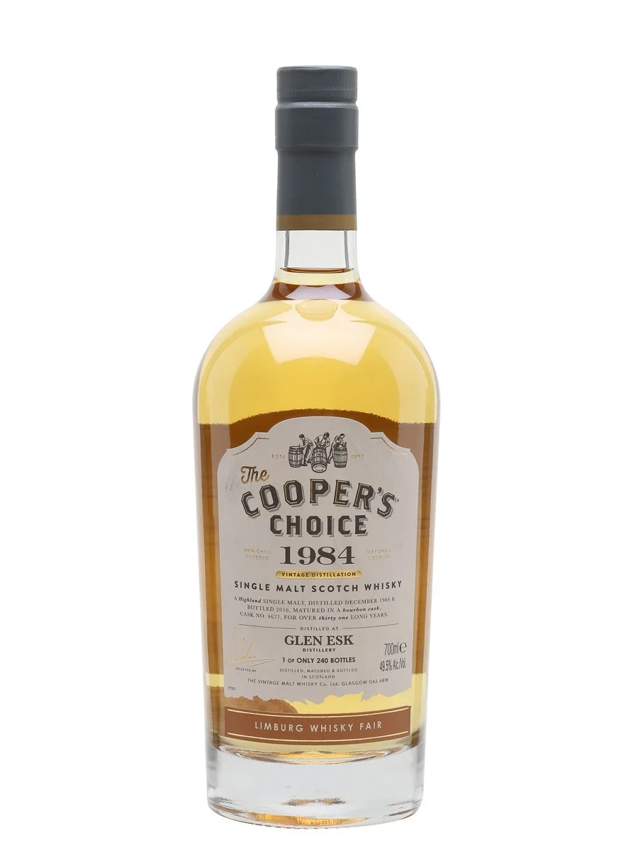 Glen Esk 1984 31 Year Old Cooper's Choice Highland Single Malt Scotch Whisky | 700ML - Whiskey