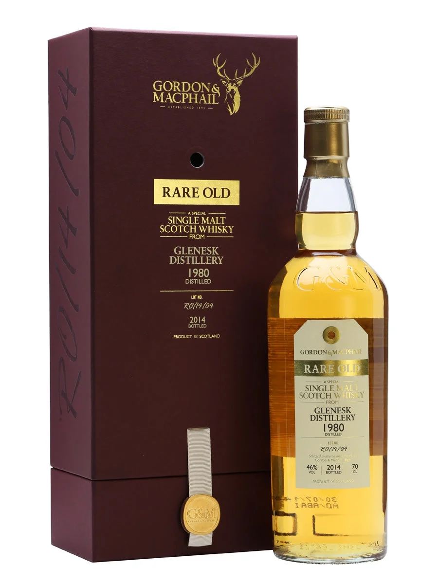 Glenesk 1980 33 Year Old Rare Old Gordon & MacPhail Highland Single Malt Scotch Whisky | 700ML - Whiskey