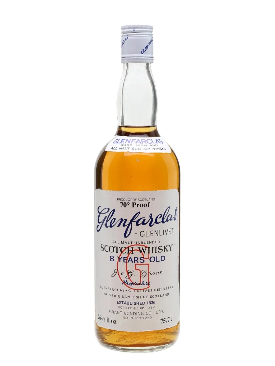 Glenfarclas 8 Year Old Bot.1970s Speyside Single Malt Scotch Whisky | 757ML - Whiskey