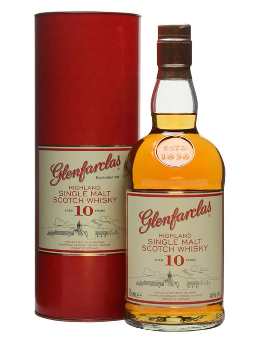 Whisky escocés de pura malta de Speyside Glenfarclas de 10 años | 700ML
