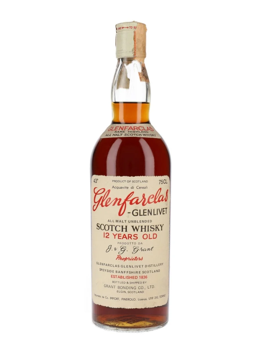 Glenfarclas-Glenlivet 12 Year Old Bot.1970s Speyside Single Malt Scotch Whisky