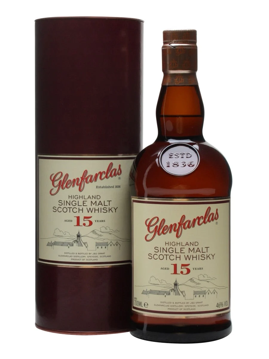 Whisky escocés de pura malta de Speyside Glenfarclas 15 años | 700ML