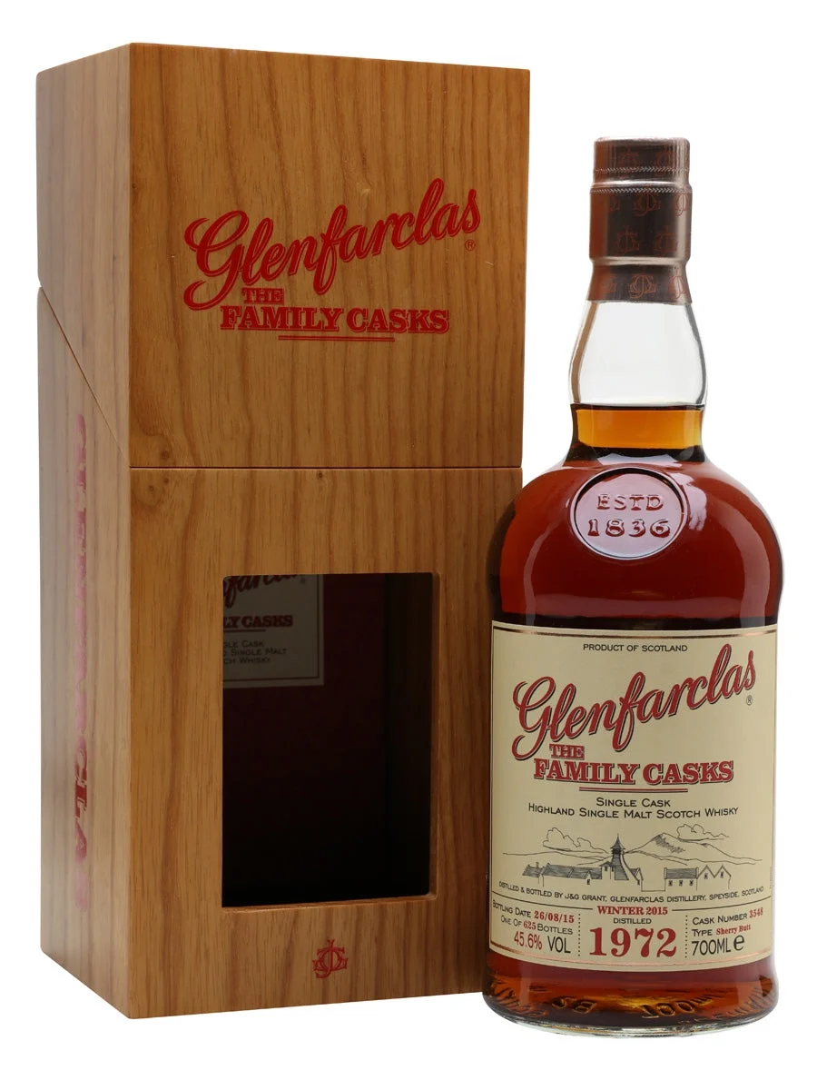 Glenfarclas 1972 Family Casks W15 # 3548 Whisky escocés de pura malta de Speyside | 700ML