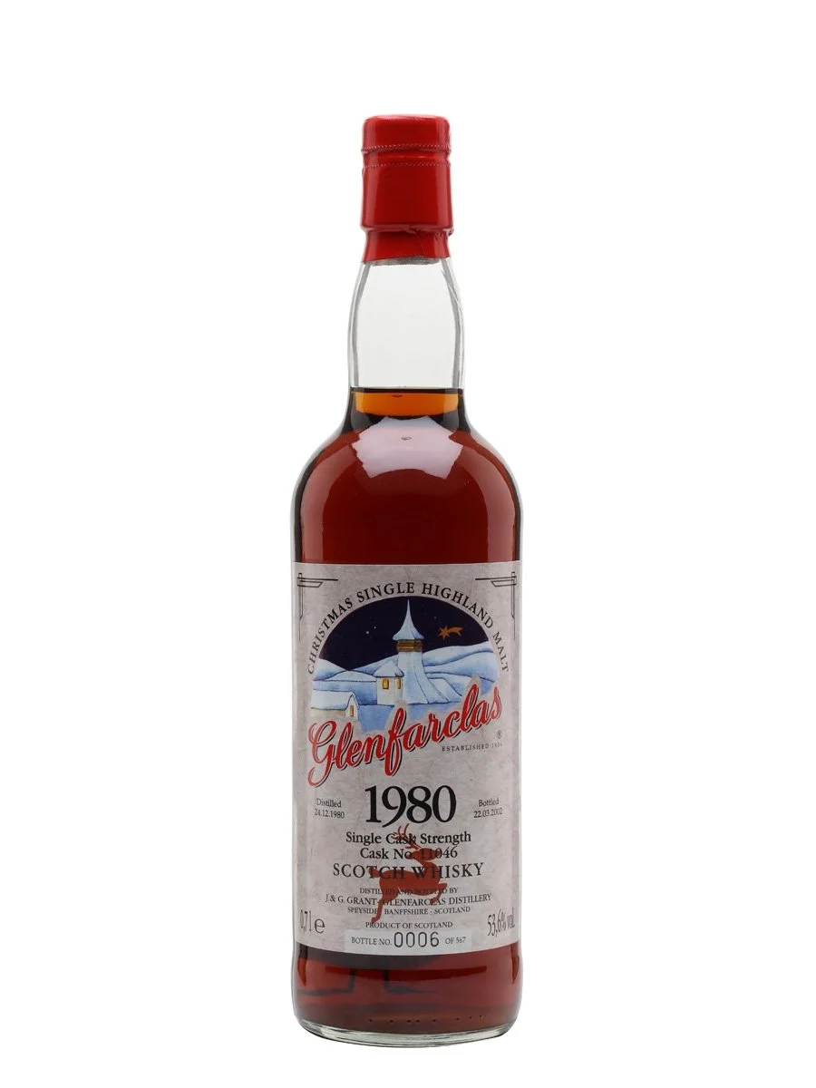 Glenfarclas 1980 21 años Whisky escocés de malta única de Speyside de Navidad | 700ML