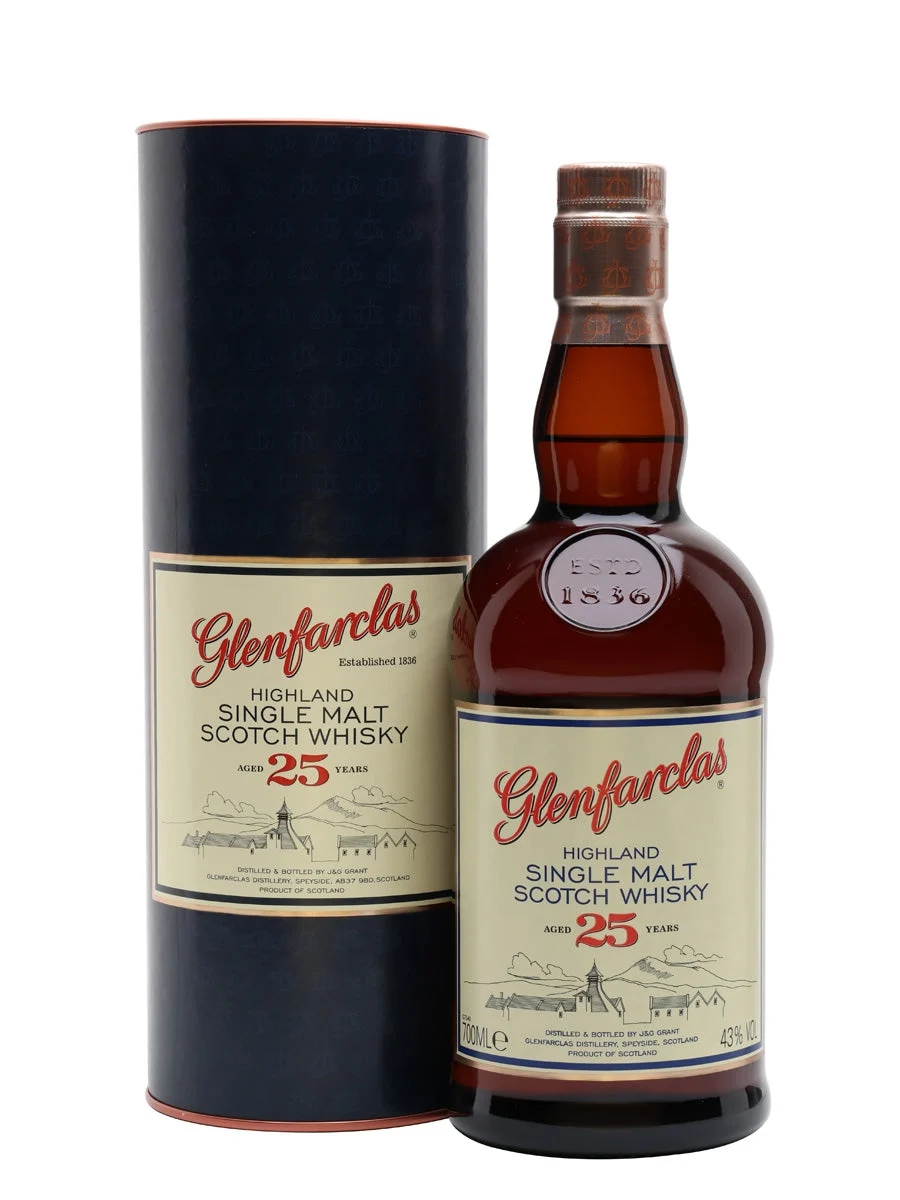 Glenfarclas 25 Year Old Speyside Single Malt Scotch Whisky | 700ML - Whiskey