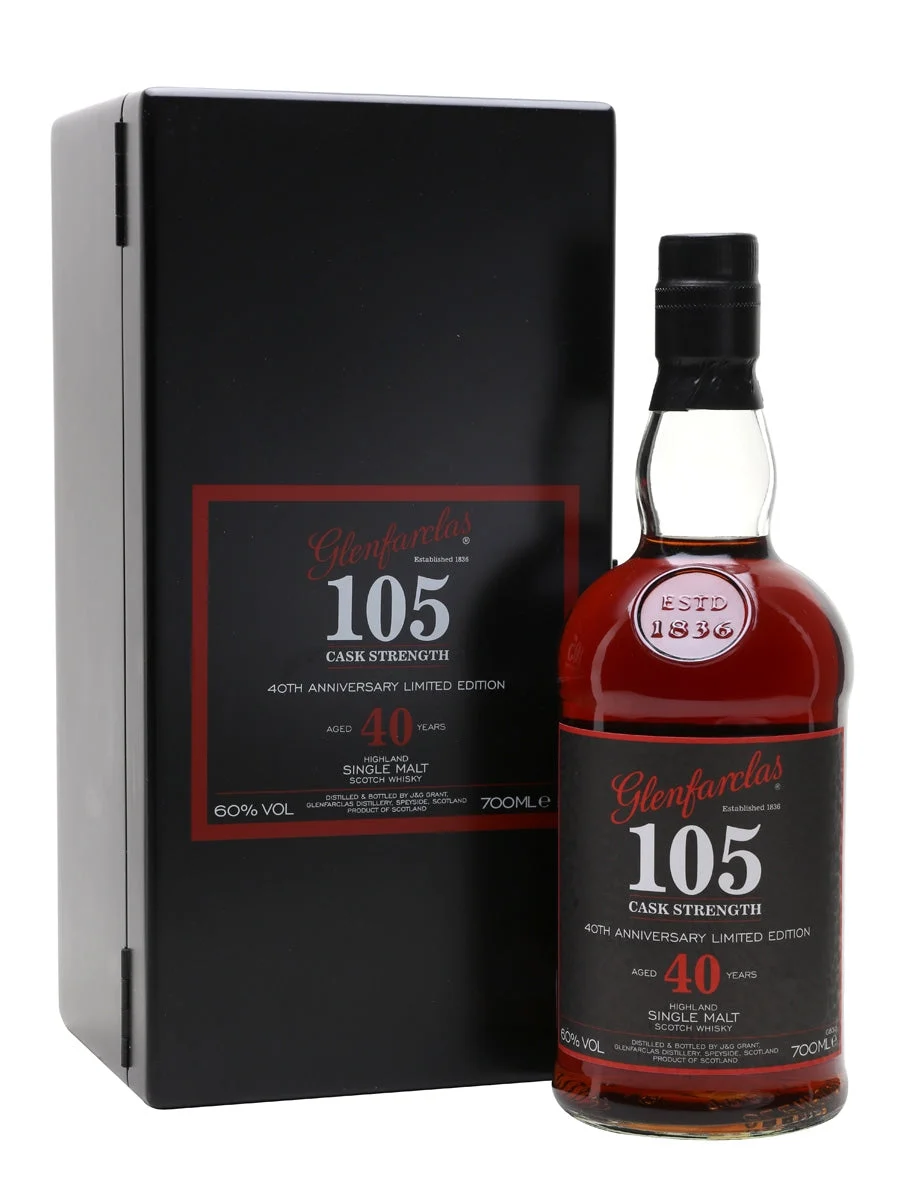 Glenfarclas 105' 40 Year Old Speyside Single Malt Scotch Whisky | 700ML - Whiskey