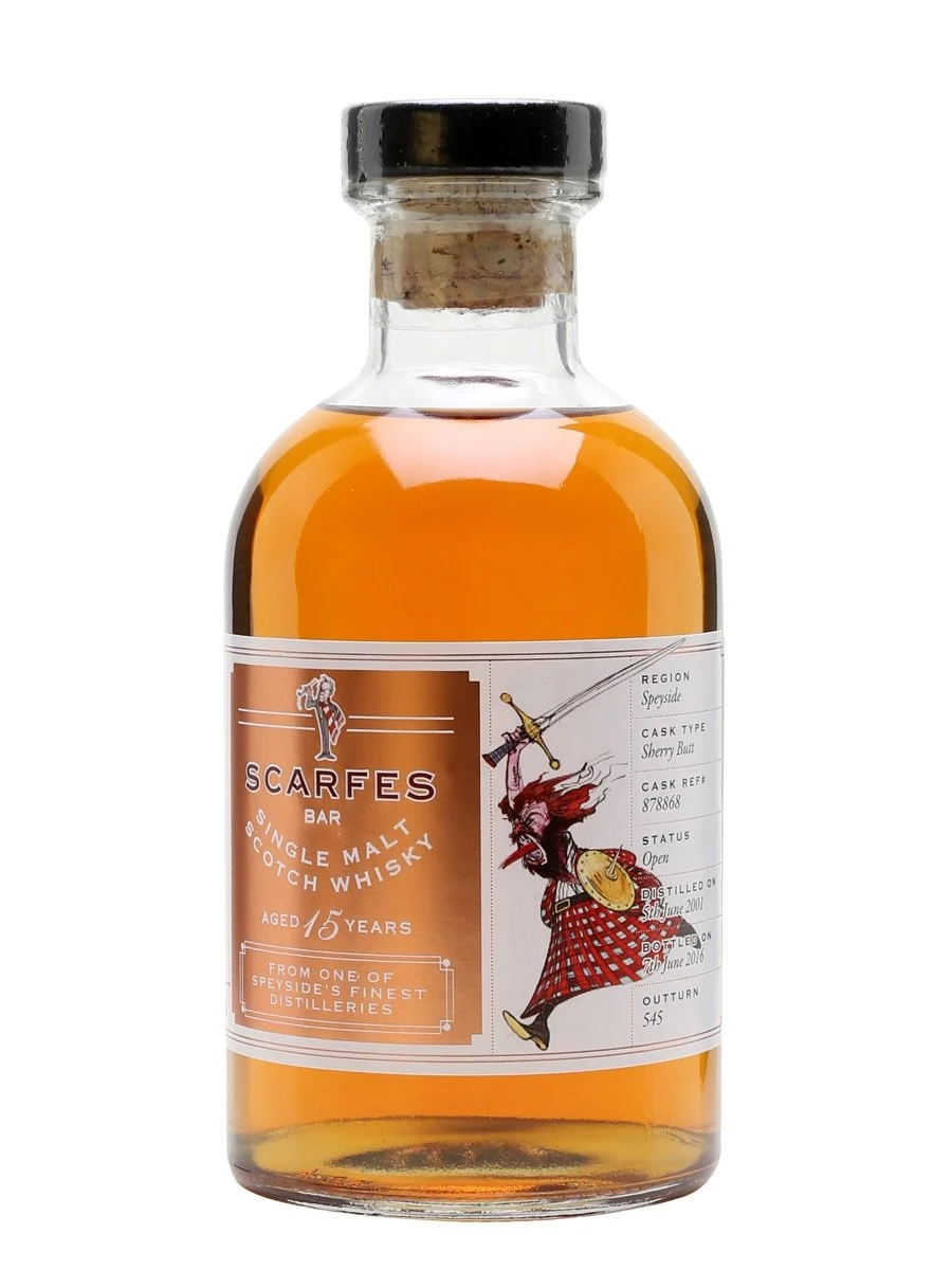 Scares Bar 2001 Speyside 15 años Macbeth Speyside Whisky escocés de malta única | 500ML