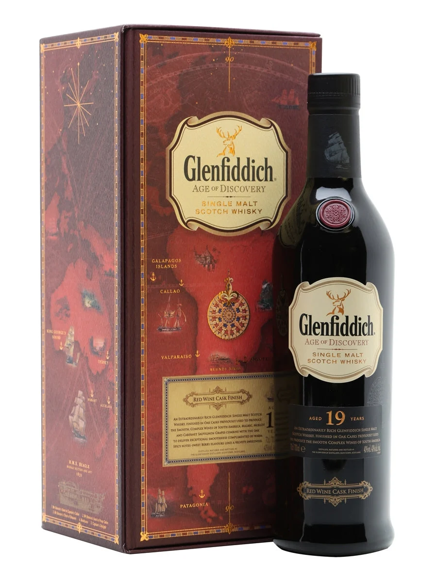 Glenfiddich 19 años Age of Discovery Vino tinto Speyside Whisky escocés de malta única | 700ML