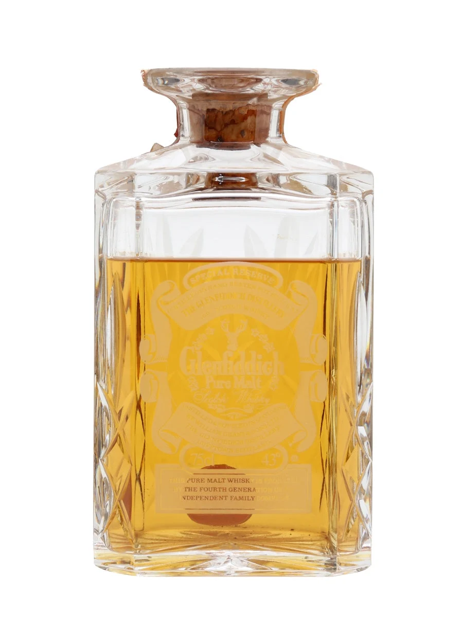 Glenfiddich Special Reserva Crystal Decanter Speyside Single Malt Scotch Whisky - Whiskey