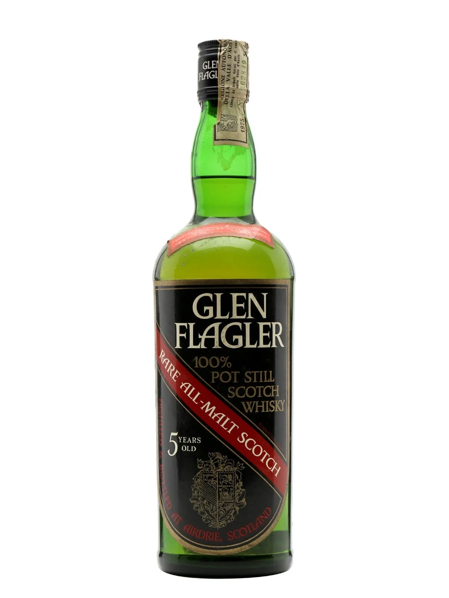 Glen Flagler 5 Year Old Bot.1970s Lowland Single Malt Scotch Whisky - Whiskey