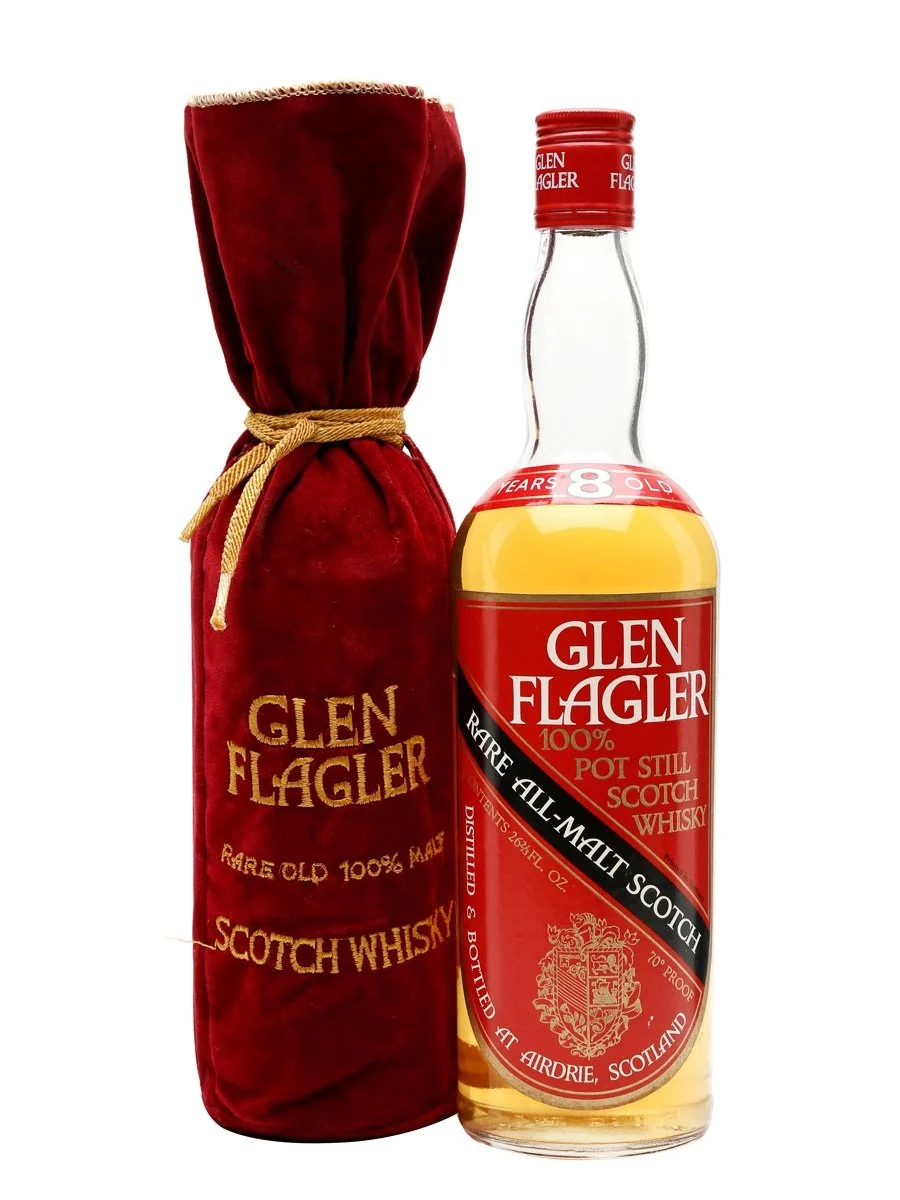 Glen Flagler 8 Year Old Bot.1970s Lowland Single Malt Scotch Whisky - Whiskey