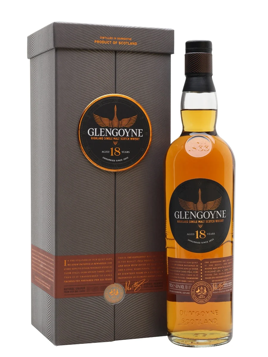 Glengoyne 18 Year Old Highland Single Malt Scotch Whisky | 700ML - Whiskey