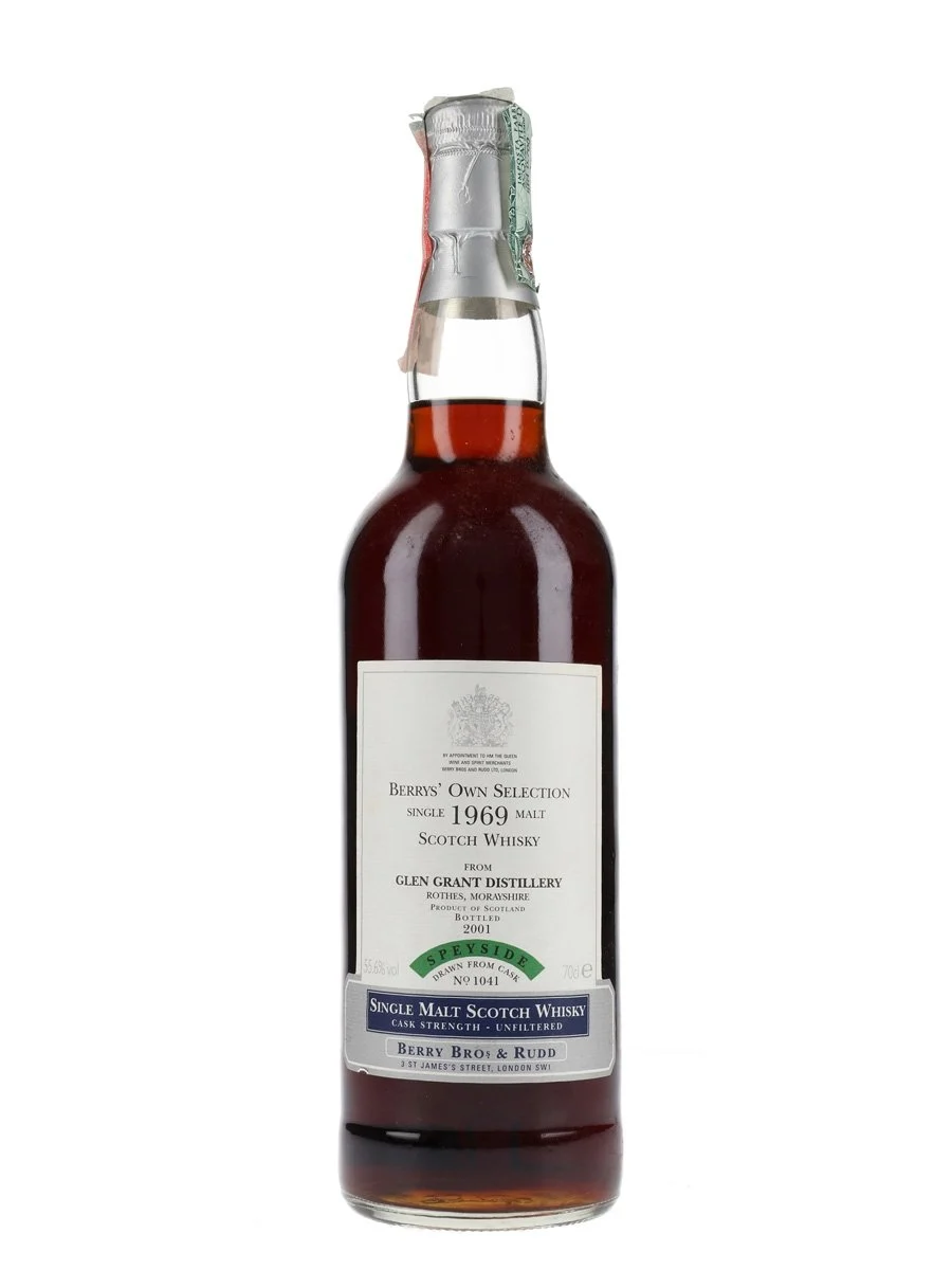 Glen Grant 1969 Bot.2001 Berrys' Own Selection Speyside Single Malt Scotch Whisk | 700ML - Whiskey