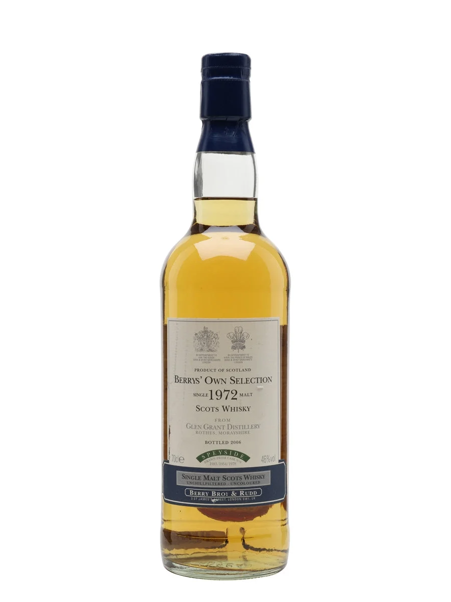Glen Grant 1972 34 Year Old Berry Bros & Rudd Speyside Single Malt Scotch Whisky | 700ML - Whiskey