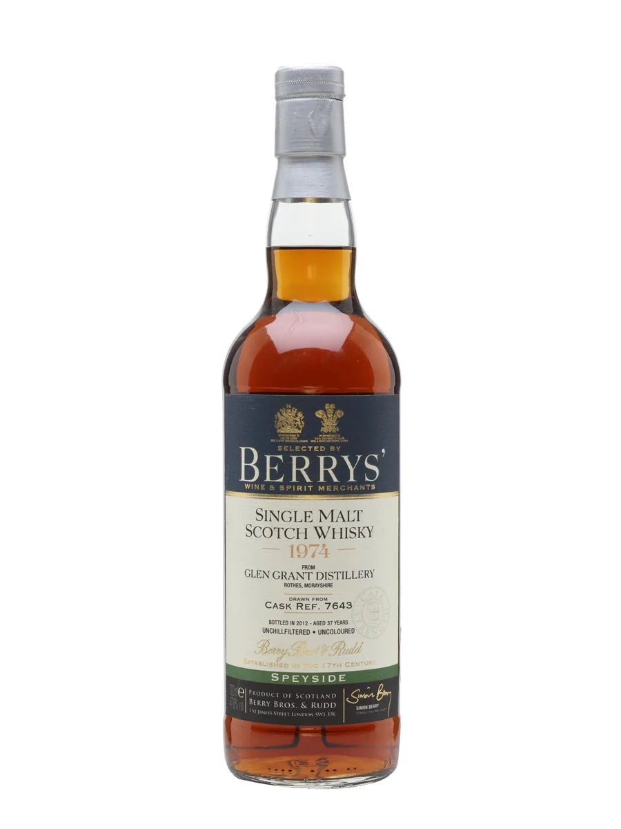 Glen Grant 1974 Sherry Cask Berry Bros & Rudd Speyside Single Malt Scotch Whisky | 700ML - Whiskey