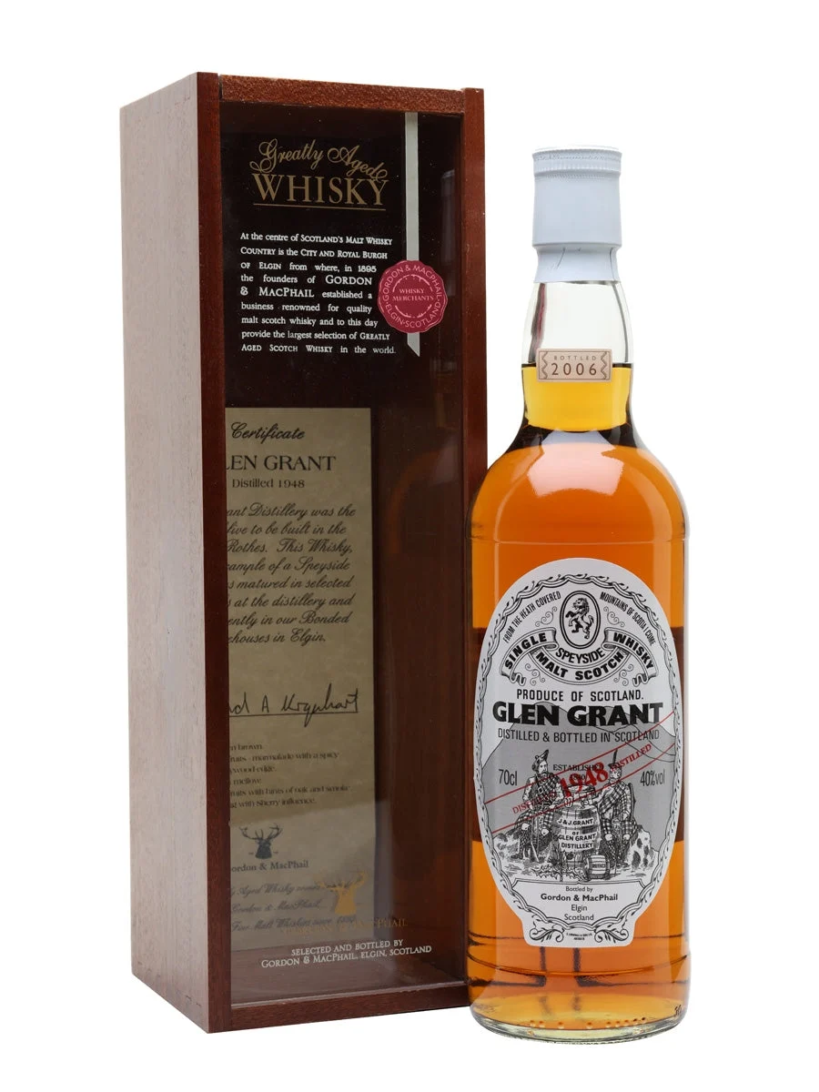 Glen Grant 1948 58 Year Old Gordon & Macphail Speyside Single Malt Scotch Whisky | 700ML - Whiskey