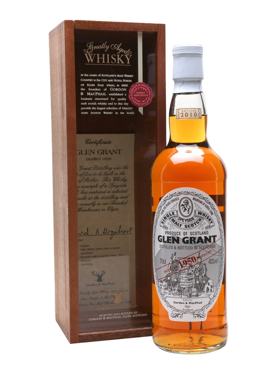 Glen Grant 1950 59 Year Old Gordon & Macphail Speyside Single Malt Scotch Whisky | 700ML - Whiskey