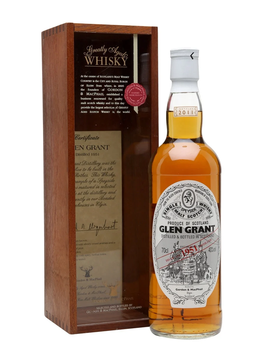 Glen Grant 1951 60 Year Old Gordon & Macphail Speyside Single Malt Scotch Whisky | 700ML - Whiskey