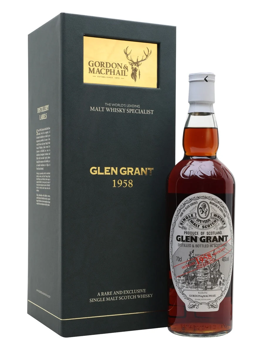 Glen Grant 1958 54 Year Old Gordon & Macphail Speyside Single Malt Scotch Whisky | 700ML - Whiskey