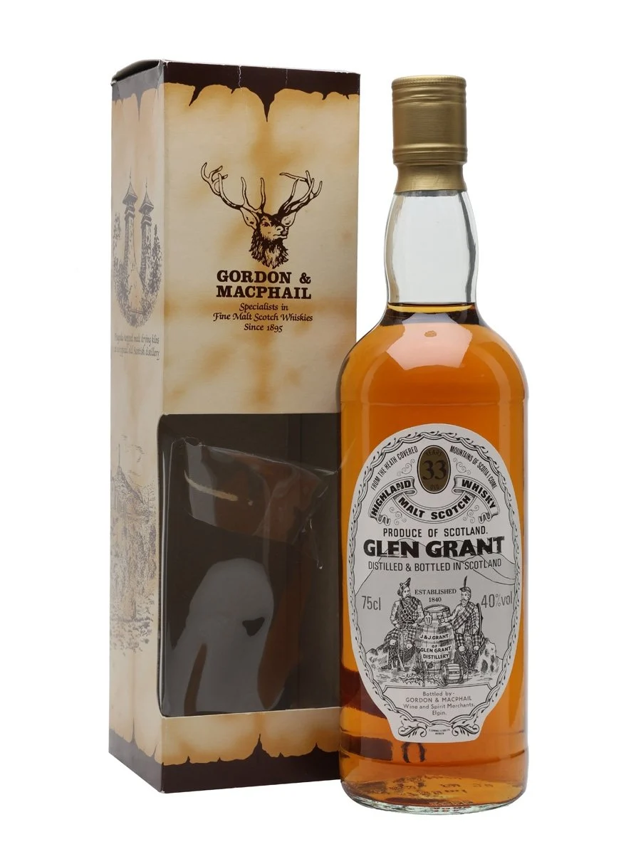 Glen Grant 33 Year Old Bot.1980s Gordon & Macphail Speyside Single Malt Scotch Whisky - Whiskey