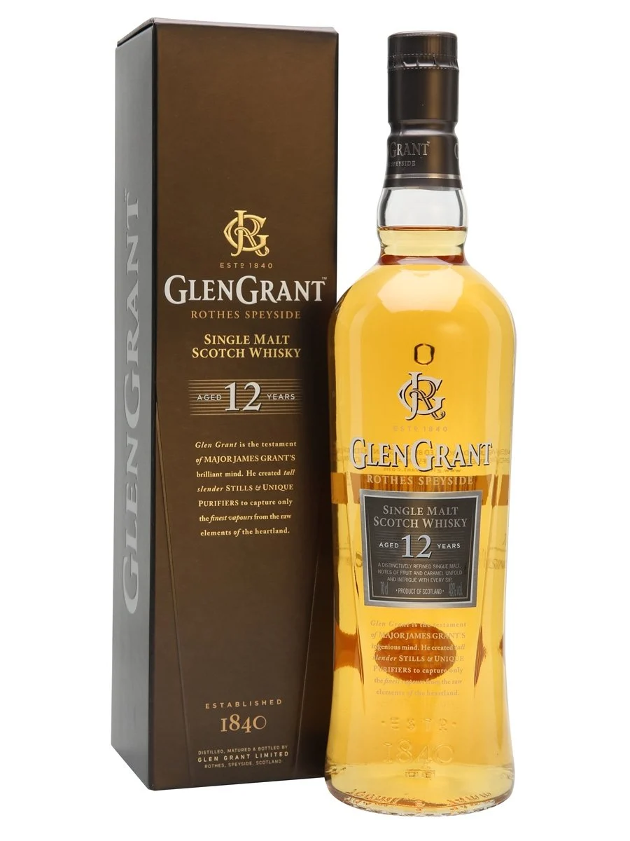 Whisky escocés de pura malta de Speyside Glen Grant de 12 años | 700ML