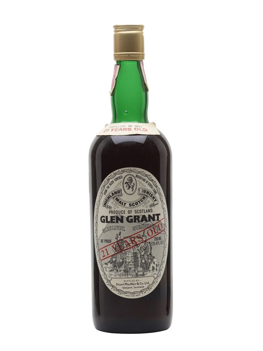Glen Grant 1958 21 Year Old Sherry Cask Stuart McNair Speyside Single Malt Scotch Whisky - Whiskey