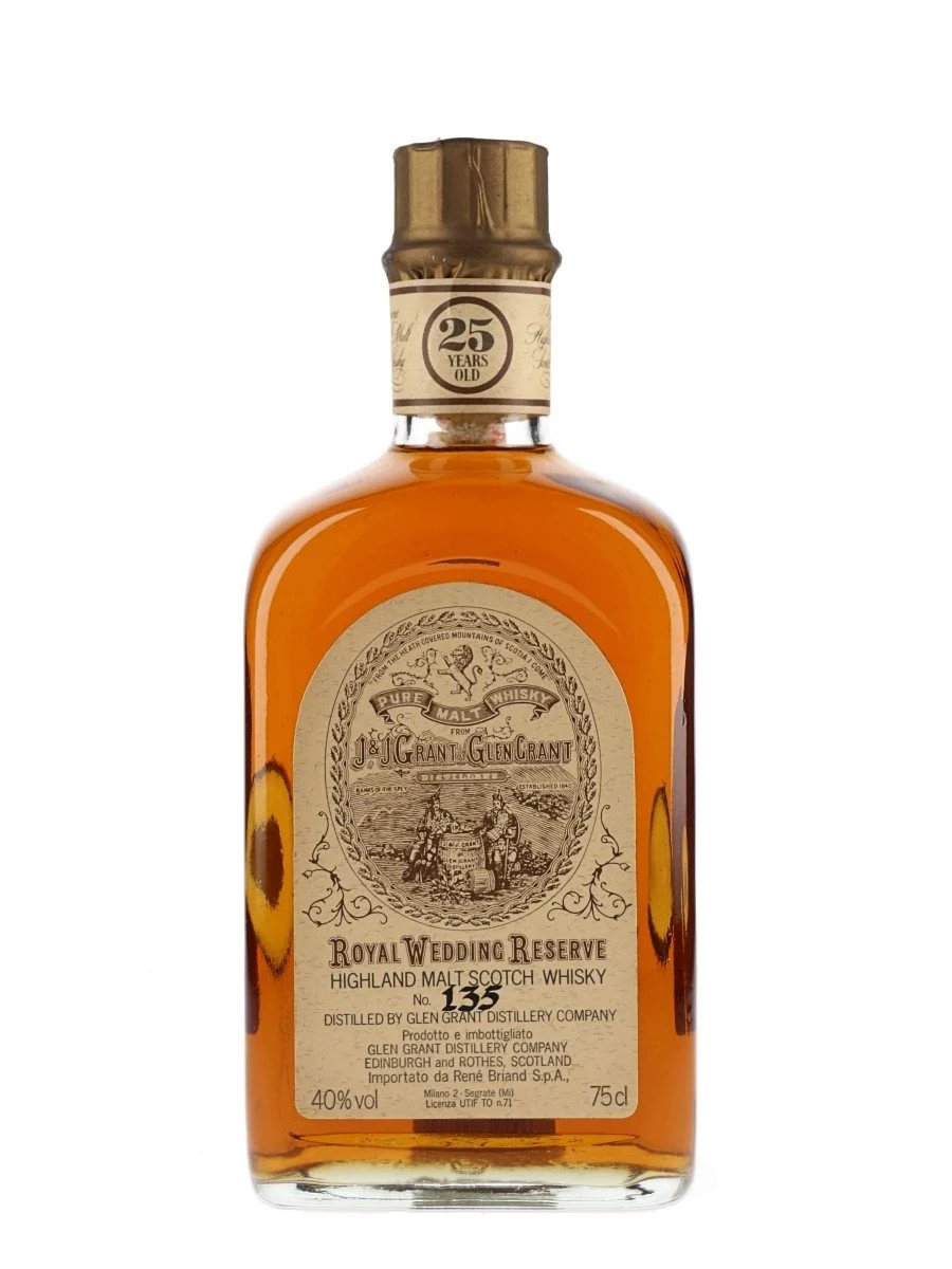 Glen Grant 25 Year Old Royal Wedding Reserve Speyside Single Malt Scotch Whisky - Whiskey
