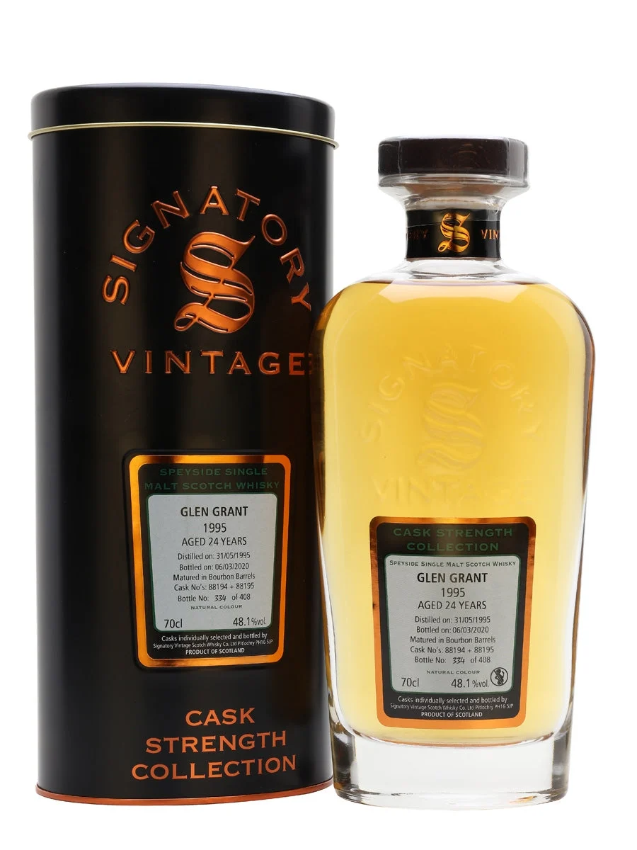 Glen Grant 1995 24 Year Old Signatory Speyside Single Malt Scotch Whisky | 700ML - Whiskey
