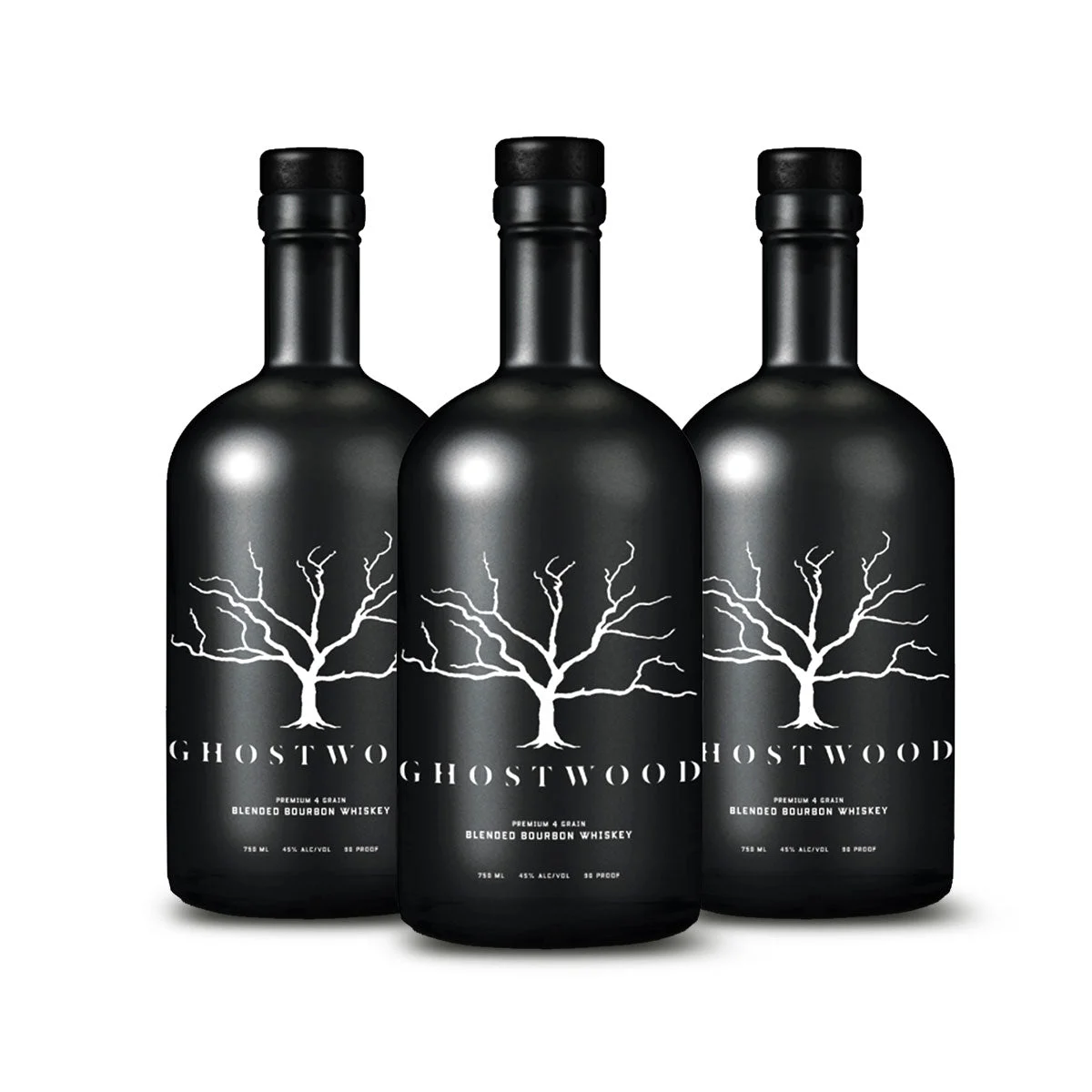 Ghostwood Blended Bourbon Whiskey (3) Bottle Bundle