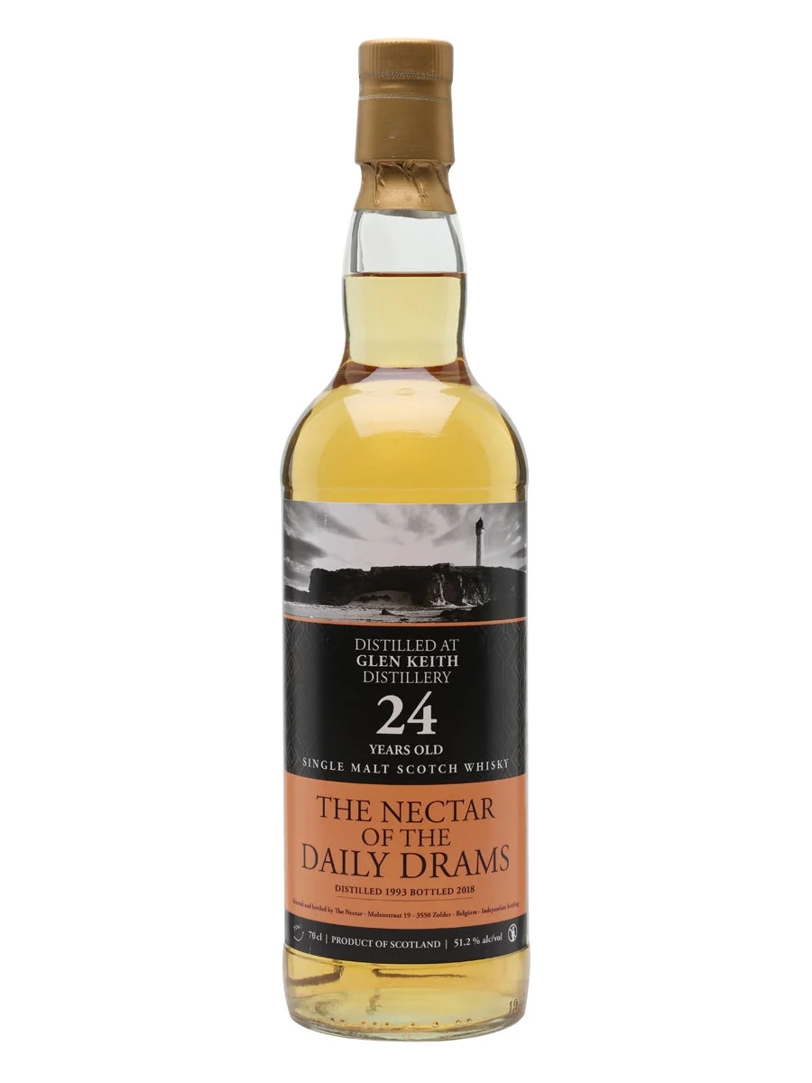 Glen Keith 1993 24 Year Old Daily Drams Speyside Single Malt Scotch Whisky | 700ML - Whiskey