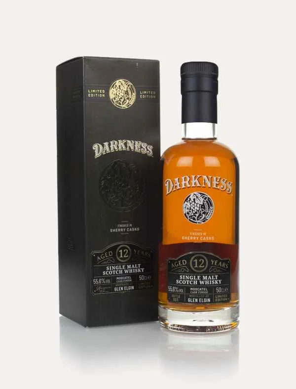 Glen Elgin 12 Year Old Moscatel Cask Finish (Darkness) Scotch Whisky | 500ML - Whiskey
