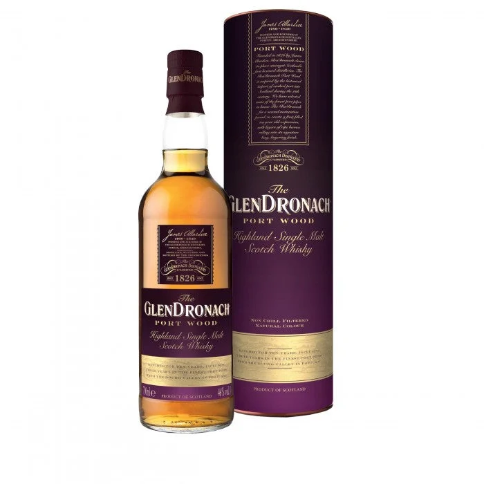 Glendronach Port Wood 10 Year Old Single Malt Scotch Whisky - Whiskey